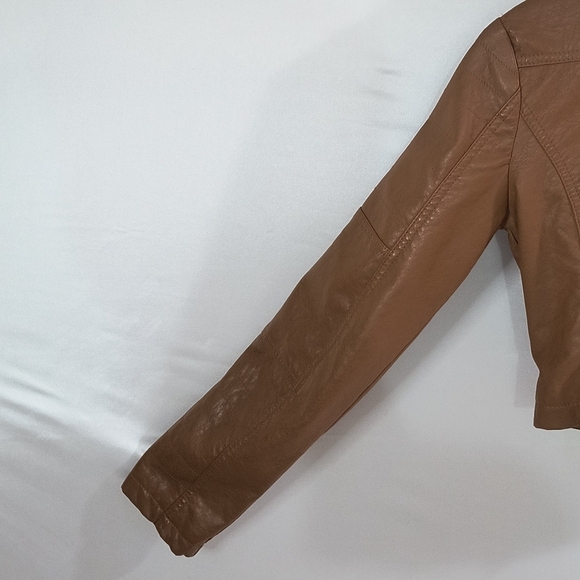 Toxik3 Women's Medium Brown Classic Motorcycle Style Leather Jacket - Picture 6 of 10